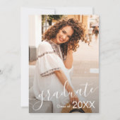 Script エレガント Photo Graduation Party招待状 招待状 (正面)