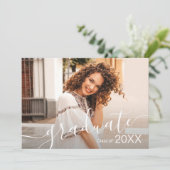 Script エレガント Photo Graduation Party招待状 招待状 (スタンド正面)