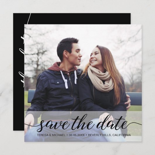 Script エレガント Photo QRコードの結婚Webサイト (正面/裏面)