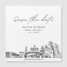 Script エレガント Renoモダン日付マグネットの保存