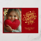 Script エレガント Valentine's Day 1の写真 箔シーズンカード (正面)