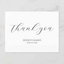 Script エレガント's Thank 結婚 You Postcards