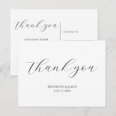 Script エレガント's Thank 結婚 You Postcards ポストカード (正面/裏面)