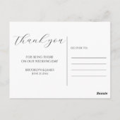Script エレガント's Thank 結婚 You Postcards ポストカード (裏面)