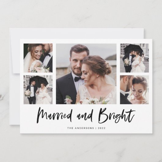Script カジュアル Photo数々の GridとBright結婚した シーズンカード (正面)