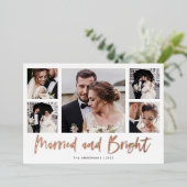 Script カジュアル Photo数々の GridとBright結婚した 箔シーズンカード (立ち正面)