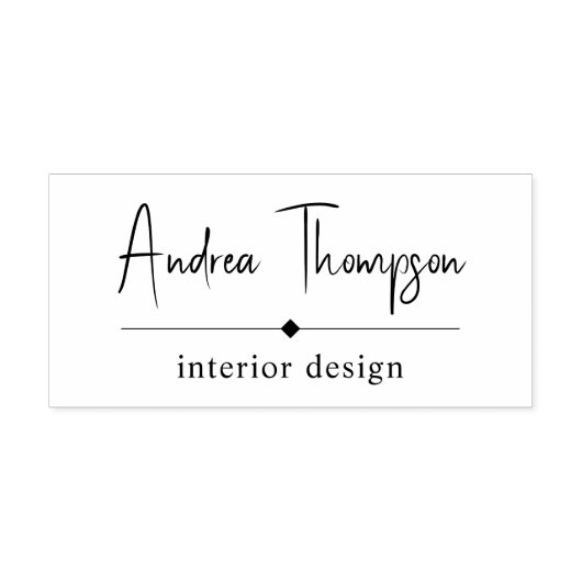 Script カジュアル Serif Businessのミニマル セルフインキングスタンプ (デザイン)