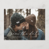 Script カジュアルSave the Date Photo Postcard 案内ポストカード (正面)