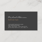 Script スタイリッシュ Gray Managerエージェントの名刺 名刺 (裏面)