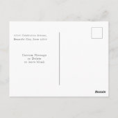 Script スタイリッシュ Hello New Yearフローラ3枚の写真 ポストカード (裏面)