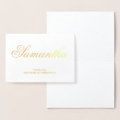 Script パーソナライズされた Bridesmaidファンシー Thank You 箔カード (ディスプレー)