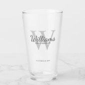 Script パーソナライズされた Groomsmenの名前とMonogram タンブラーグラス (正面)