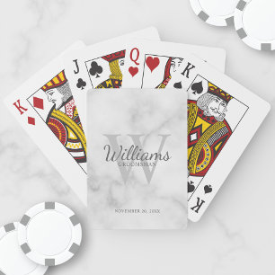 Script パーソナライズされた Groomsmenの名前とMonogram トランプ