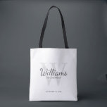 Script パーソナライズされた Groomsmenの名前とMonogram トートバッグ<br><div class="desc">groomsmenトートバッグで個人結婚touchをパーソナライズされた追加する。このバッグパーソナライズされたは、グレークラシックスクリプトフォントスタイルにおけるgroomsmanの名前を特徴とし結婚て、グレークラシックセリフスタイルスタイルにおける詳細と背景としての明るいグレーセリフにおけるモノグラムを白い背景に置く。また、花婿介添人、花嫁の父、リングのベアラーのためにも最適。</div>