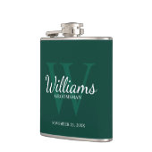 Script パーソナライズされた Groomsmenの名前とMonogram フラスク (左)