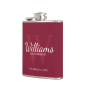 Script パーソナライズされた Groomsmenの名前とMonogram フラスク (左)