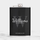 Script パーソナライズされた Groomsmenの名前とMonogram フラスク