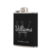 Script パーソナライズされた Groomsmenの名前とMonogram フラスク (左)