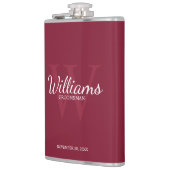 Script パーソナライズされた Groomsmenの名前とMonogram フラスク (左)