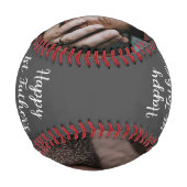 Script パーソナライズされた Happy 1st Father's Day写真 野球ボール (裏面)