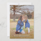 Script ファンシー Happy Mother's Dayフォトカード カード (正面)
