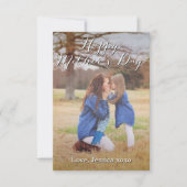 Script ファンシー Happy Mother's Dayフォトカード カード (正面)