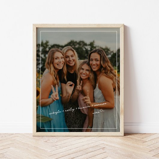 Script ミニマル Friends最高の Keepsake写真 ポスター