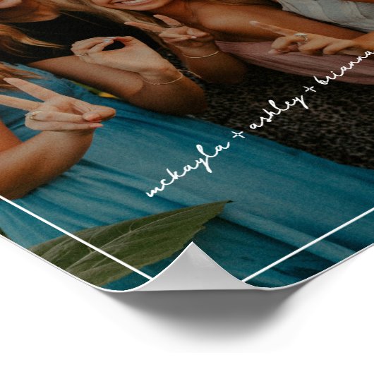 Script ミニマル Friends最高の Keepsake写真 ポスター (角)