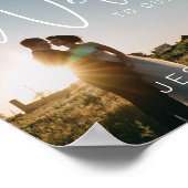 Script ミニマル Photo's Welcome結婚 Sign Poster ポスター (角)