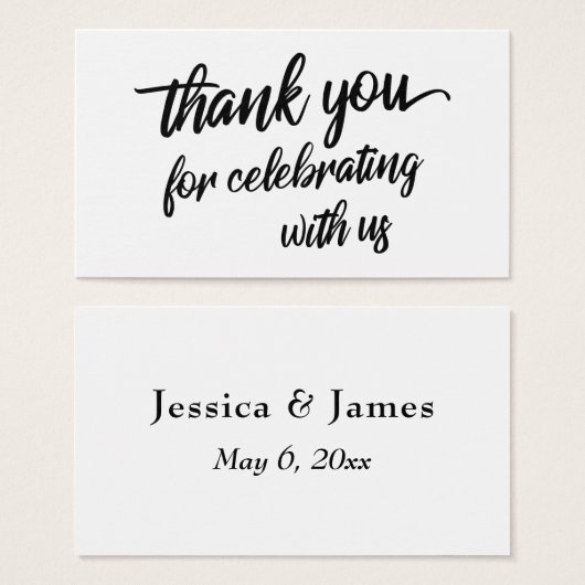 Script ミニマル Thank You's 祝 with Us (正面&裏面)