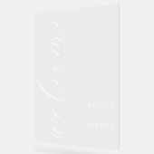 Script ミニマル Transparentの結婚歓迎 アクリルサイン (傾斜)