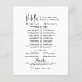 Script ミニマル Wedding Dayタイムライン (正面)