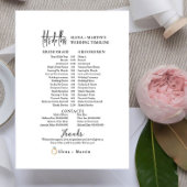 Script ミニマル Wedding Dayタイムライン