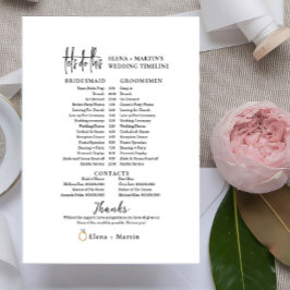 Script ミニマル Wedding Dayタイムライン