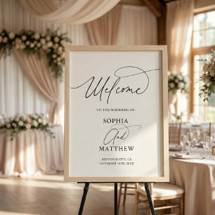 Script ミニマル Welcomeの結婚ポスター ポスター