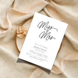 Script ミニマルto Mrs恋しく思 Cheapブライダルシャワー 招待状