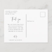 Script モダン結婚の写真 ポストカード (裏面)