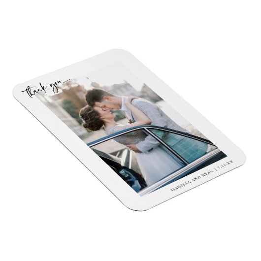 Script モダン結婚の写真 マグネット (右側)