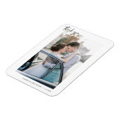 Script モダン結婚の写真 マグネット (左側)