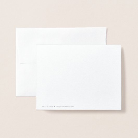 Script モダン結婚の写真 箔カード (裏面封筒付き)