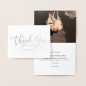 Script モダン結婚の写真 箔カード (ディスプレー)