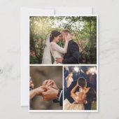 Script モダン結婚のPhoto Collageありがとう サンキューカード (裏面)