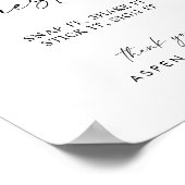 Script モダン結婚のPhoto Guest Book Poster ポスター (角)