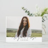 Script モダン 2023 3フォトグラードフォトカード 招待状 (スタンド正面)