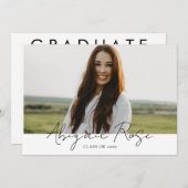 Script モダン 2023 3フォトグラードフォトカード 招待状 (正面/裏面)