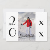 Script モダン 2025写真卒業パーティー 招待状 (正面)