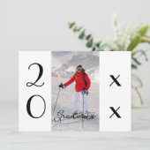 Script モダン 2025写真卒業パーティー 招待状 (スタンド正面)