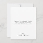 Script モダン 3 Photo Collage 結婚's サンキューカード (裏面)