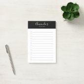 Script モダン Black and White To Do List Post-It N ポストイット (オフィス)