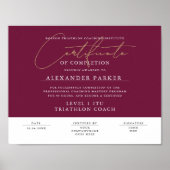 Script モダン Burgundy Certificate Award卒業生 ポスター (正面)